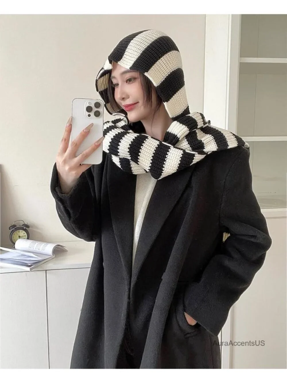 Knitted Shawl Wrap Women Cashmere Blend Pashmina Scarf Cardigan Shoulder Top